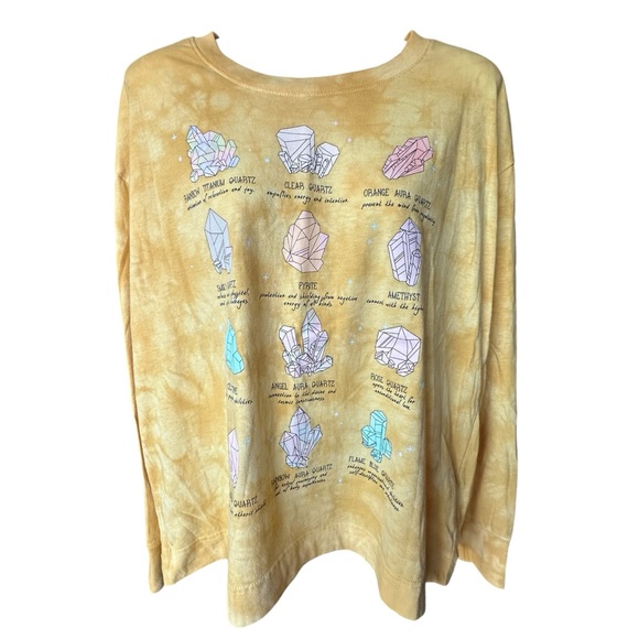 Fith Sun Rock and Gem Stone Wash/ Tie-Dye long Sleeve T-Shirt ( XL) - Picture 4 of 10